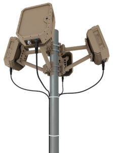 KONGSBERG Selects Echodyne MESA Radar for Counter-UAS Weapon Systems Echodyne-EchoShield-4UpTower-scaled